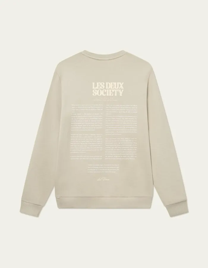 HoodiesSweatshirts Men Les Deux Society Sweatshirt 8211 Light SandSummer Melon