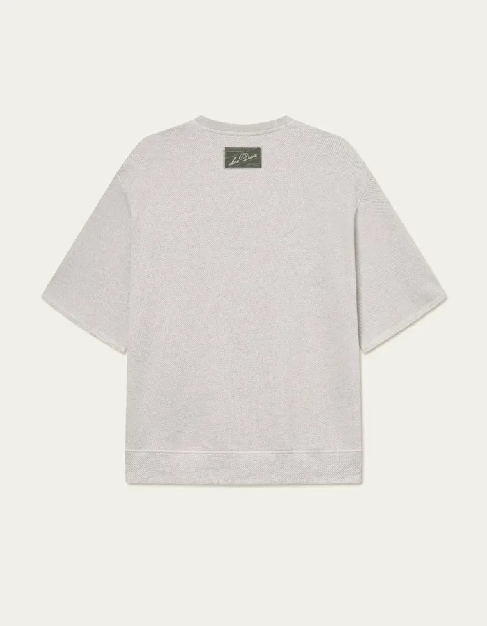 HoodiesSweatshirts Men Les Deux Sully Patch SS Sweatshirt 8211 Grey Melange