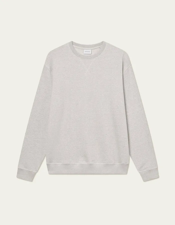 HoodiesSweatshirts Men Les Deux Sully Patch Sweatshirt 8211 Grey Melange