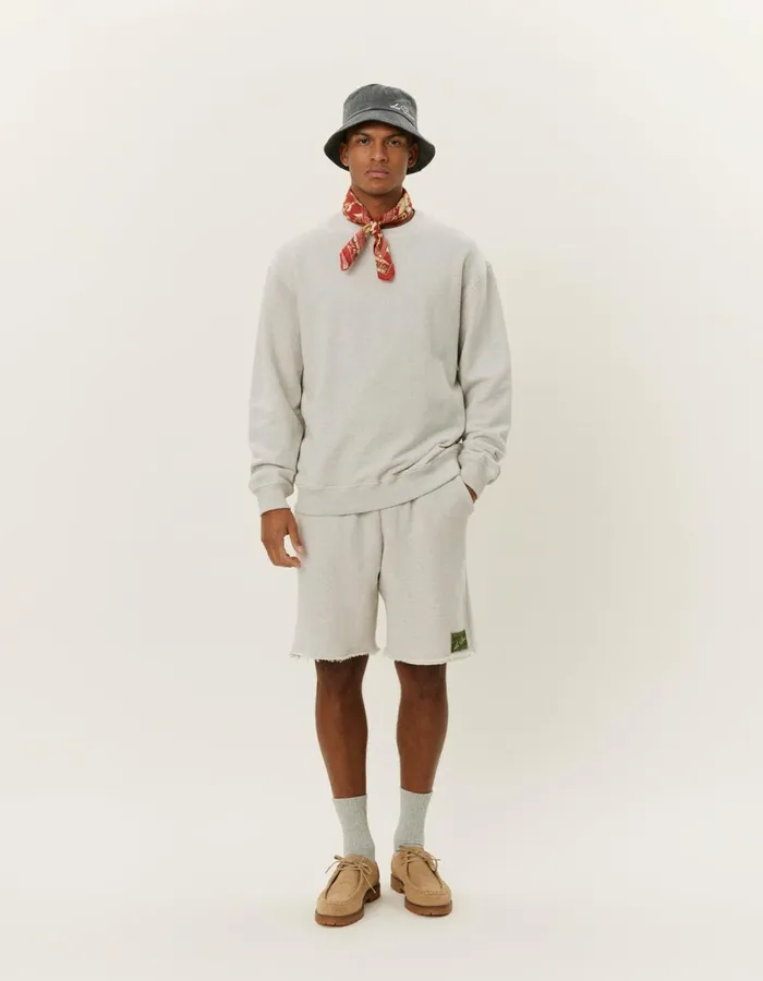 HoodiesSweatshirts Men Les Deux Sully Patch Sweatshirt 8211 Grey Melange