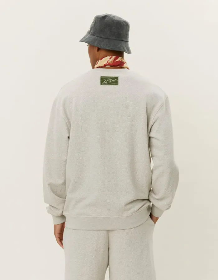 HoodiesSweatshirts Men Les Deux Sully Patch Sweatshirt 8211 Grey Melange