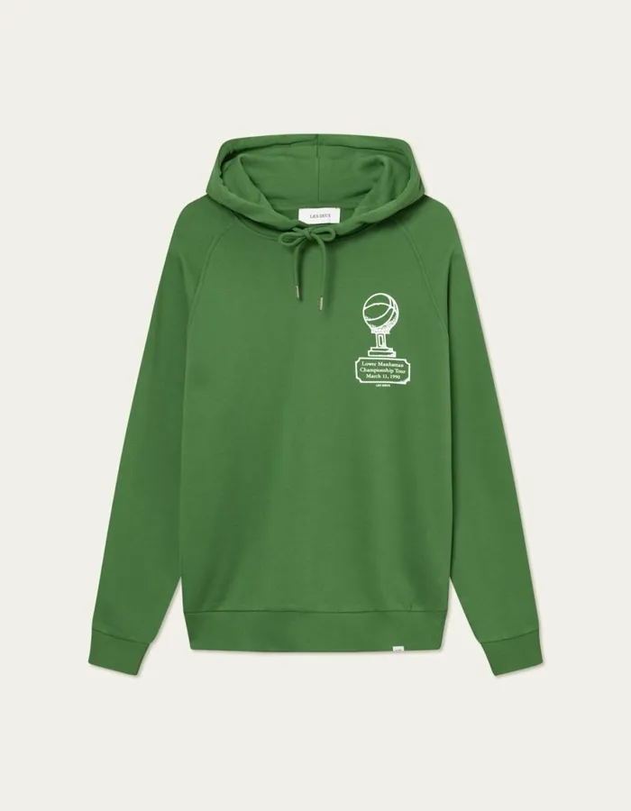 HoodiesSweatshirts Men Les Deux Tournament Hoodie 8211 Vintage GreenWhite