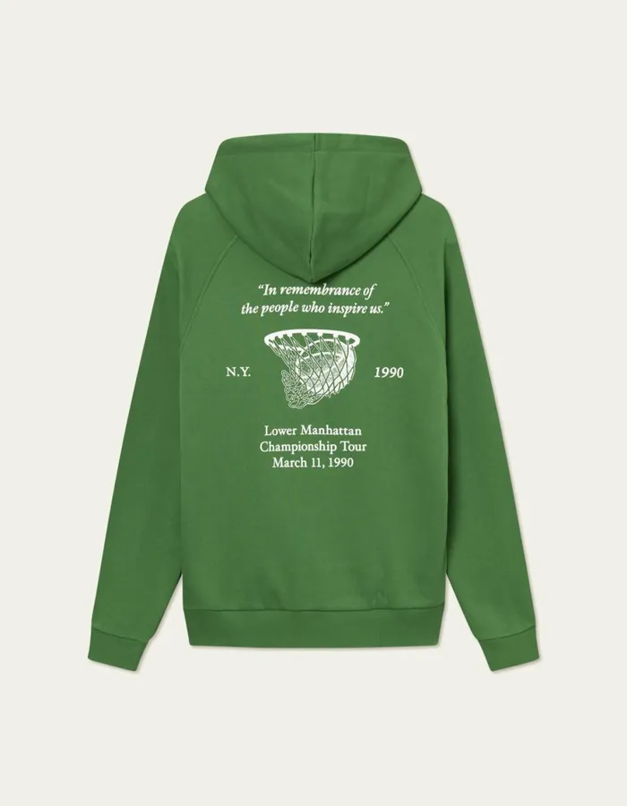 HoodiesSweatshirts Men Les Deux Tournament Hoodie 8211 Vintage GreenWhite