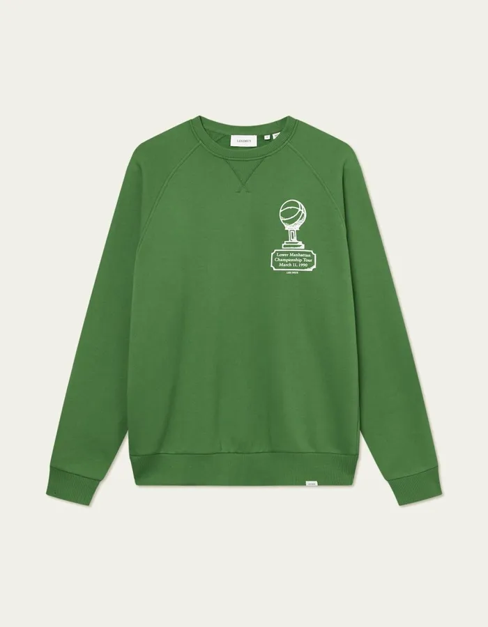HoodiesSweatshirts Men Les Deux Tournament Sweatshirt 8211 Vintage GreenWhite HoodiesSweatshirts Men Les Deux Tournament Sweatshirt 8211 Vintage GreenWhite