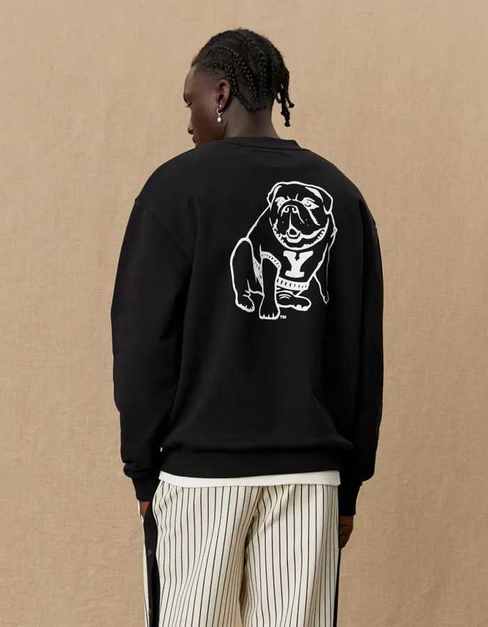 HoodiesSweatshirts Men Les Deux Yale Bulldog Sweatshirt 8211 BlackBlack
