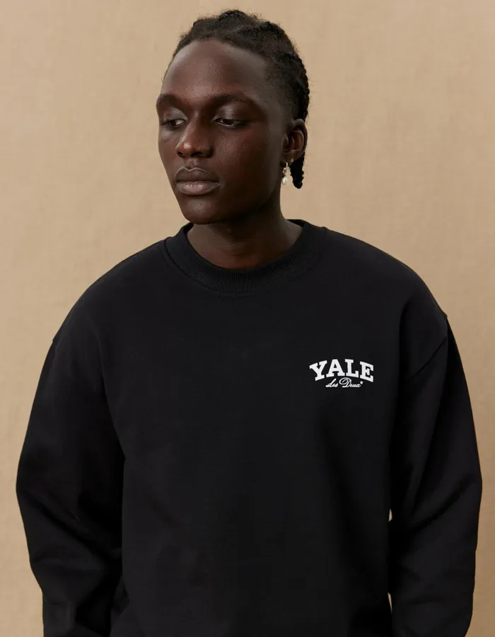 HoodiesSweatshirts Men Les Deux Yale Bulldog Sweatshirt 8211 BlackBlack