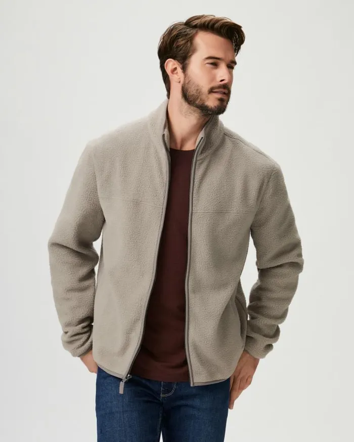 Jackets and Coats Men PAIGE Armando Zip Up 8211 Silver Pearl