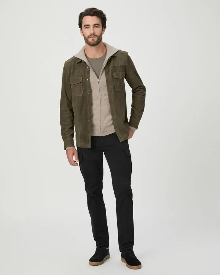Jackets and Coats Men PAIGE Baltimore Shacket 8211 Soft Olive Suede Jackets and Coats Men PAIGE Baltimore Shacket 8211 Soft Olive Suede