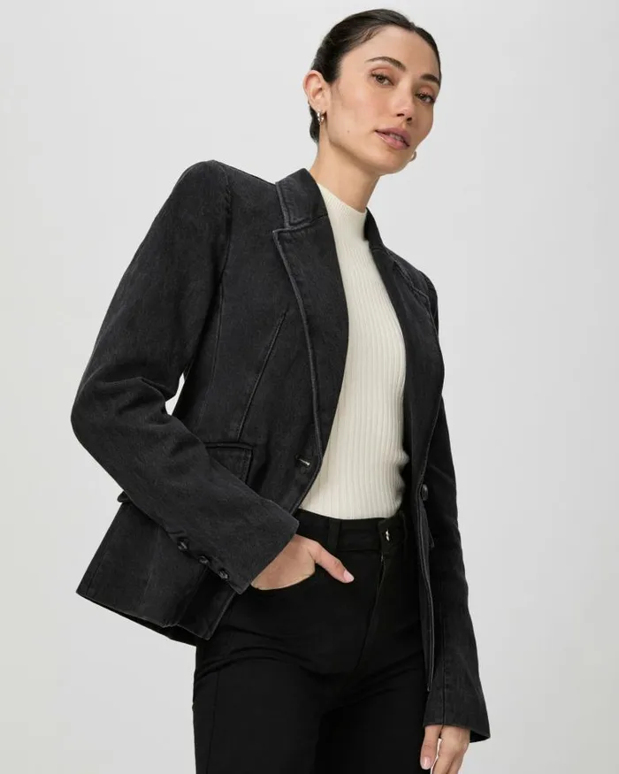 Jackets and Coats Women PAIGE Carmen Blazer 8211 Evening Onyx Jackets and Coats Women PAIGE Carmen Blazer 8211 Evening Onyx