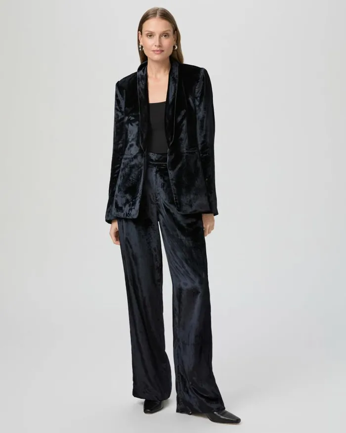 Jackets and Coats Women PAIGE Kriselle Blazer 8211 Midnight Velvet Jackets and Coats Women PAIGE Kriselle Blazer 8211 Midnight Velvet