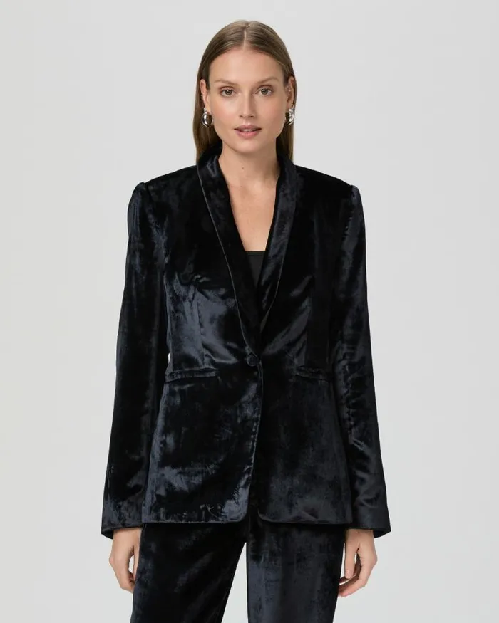 Jackets and Coats Women PAIGE Kriselle Blazer 8211 Midnight Velvet Jackets and Coats Women PAIGE Kriselle Blazer 8211 Midnight Velvet