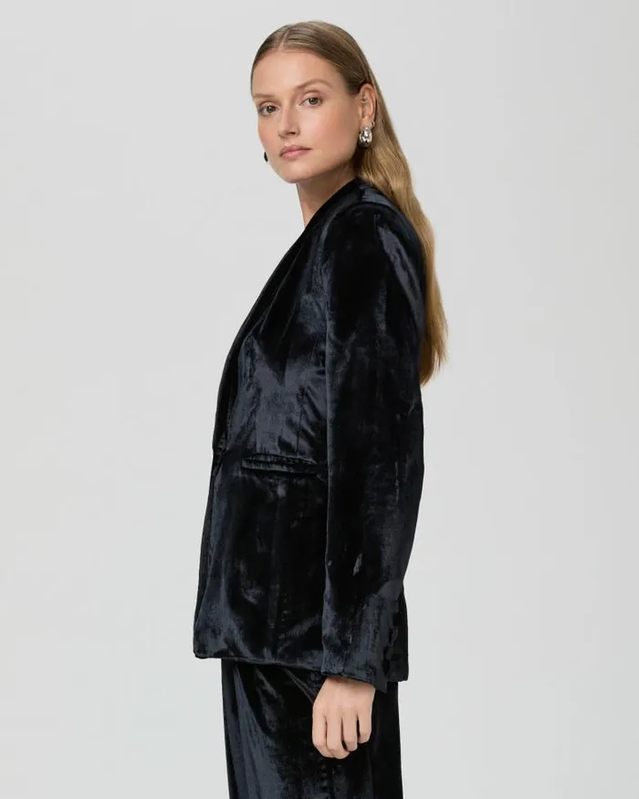 Jackets and Coats Women PAIGE Kriselle Blazer 8211 Midnight Velvet Jackets and Coats Women PAIGE Kriselle Blazer 8211 Midnight Velvet