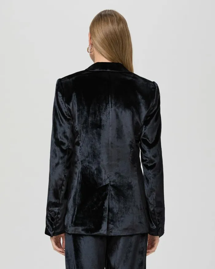 Jackets and Coats Women PAIGE Kriselle Blazer 8211 Midnight Velvet Jackets and Coats Women PAIGE Kriselle Blazer 8211 Midnight Velvet