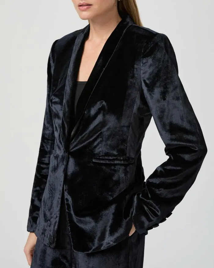 Jackets and Coats Women PAIGE Kriselle Blazer 8211 Midnight Velvet Jackets and Coats Women PAIGE Kriselle Blazer 8211 Midnight Velvet