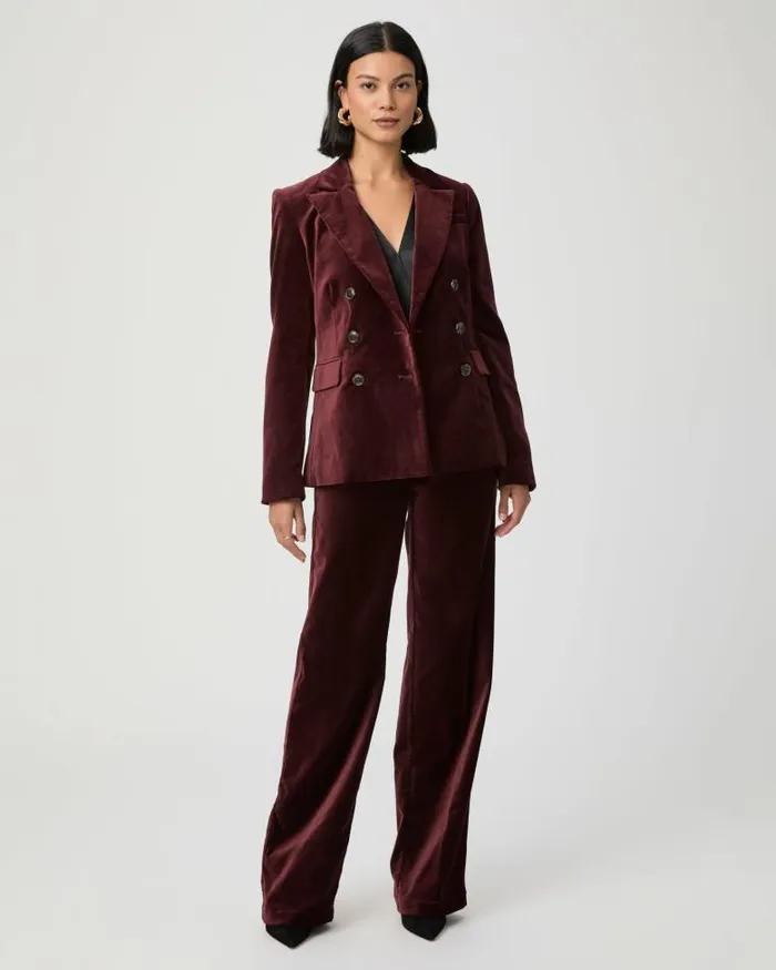 Jackets and Coats Women PAIGE Malbec Blazer 8211 Dark Oxblood Velvet Jackets and Coats Women PAIGE Malbec Blazer 8211 Dark Oxblood Velvet