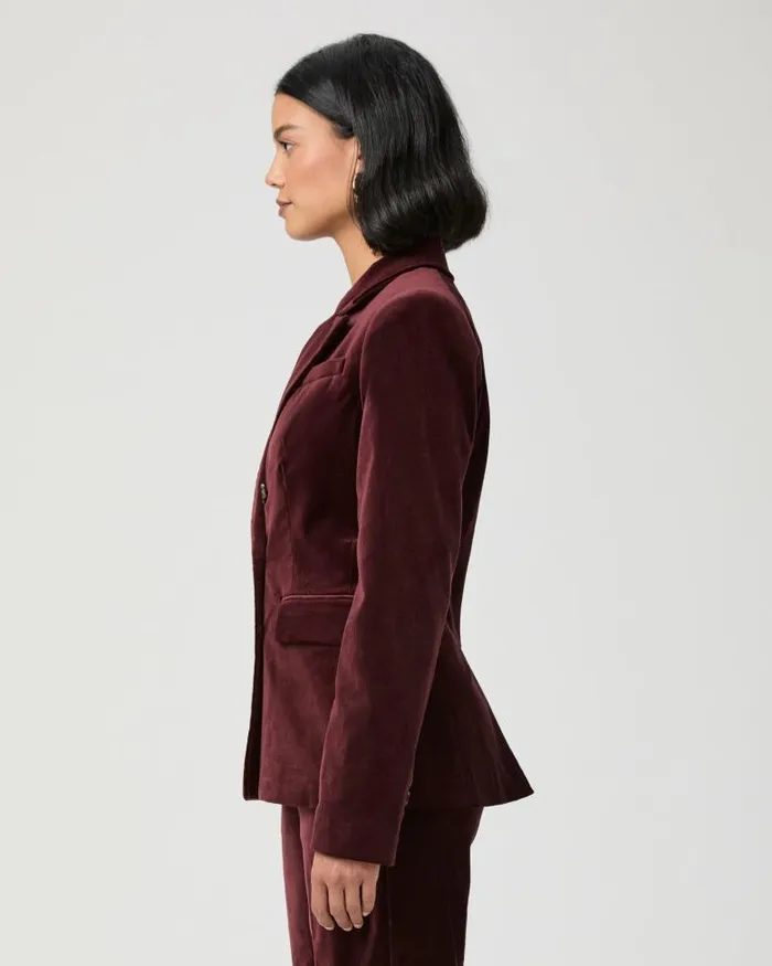 Jackets and Coats Women PAIGE Malbec Blazer 8211 Dark Oxblood Velvet Jackets and Coats Women PAIGE Malbec Blazer 8211 Dark Oxblood Velvet