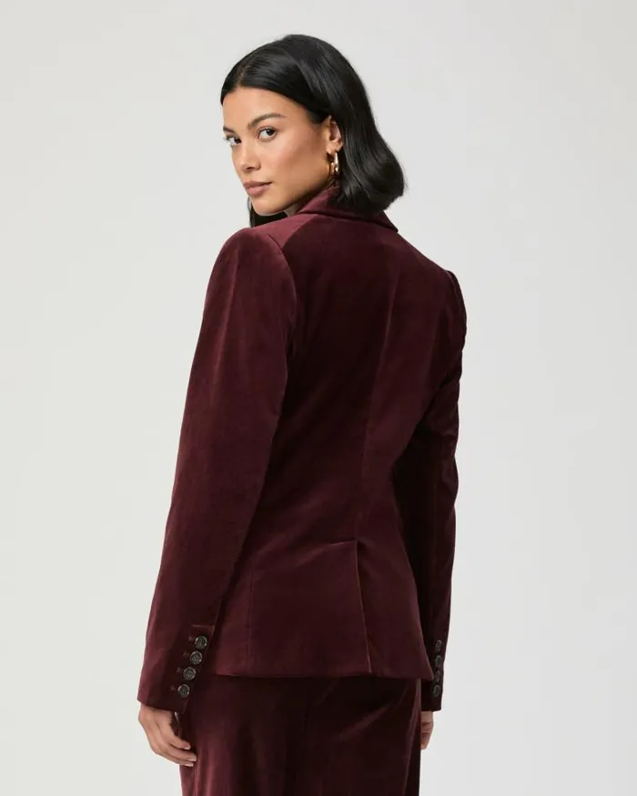 Jackets and Coats Women PAIGE Malbec Blazer 8211 Dark Oxblood Velvet Jackets and Coats Women PAIGE Malbec Blazer 8211 Dark Oxblood Velvet