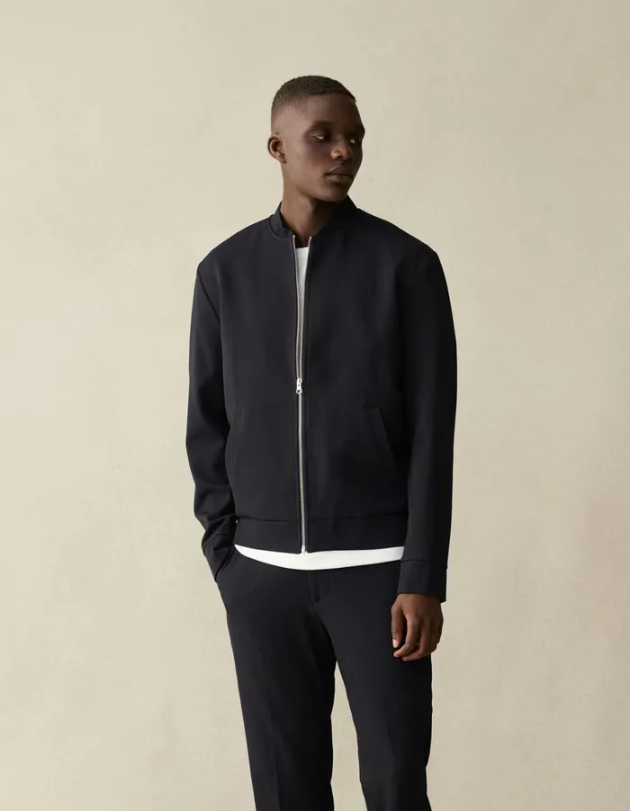 JacketsCoats Men Les Deux Como Bomber Jacket 8211 Navy