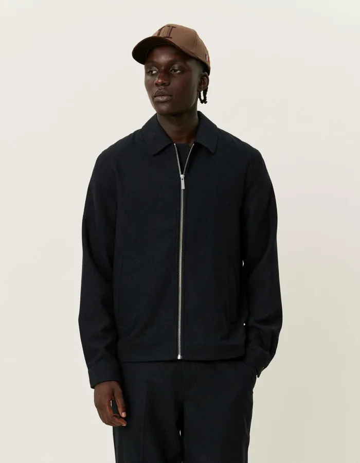 JacketsCoats Men Les Deux Como Coach Wool Jacket 8211 BlackBlack