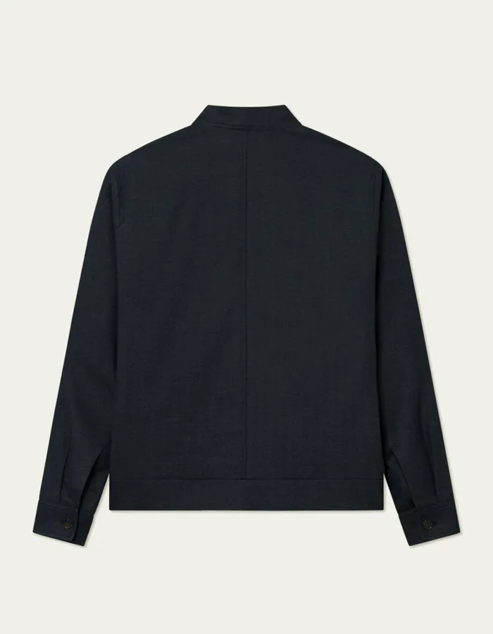 JacketsCoats Men Les Deux Como Reg Herringbone Bomber Jacket 8211 Dark NavyDark Grey Melange
