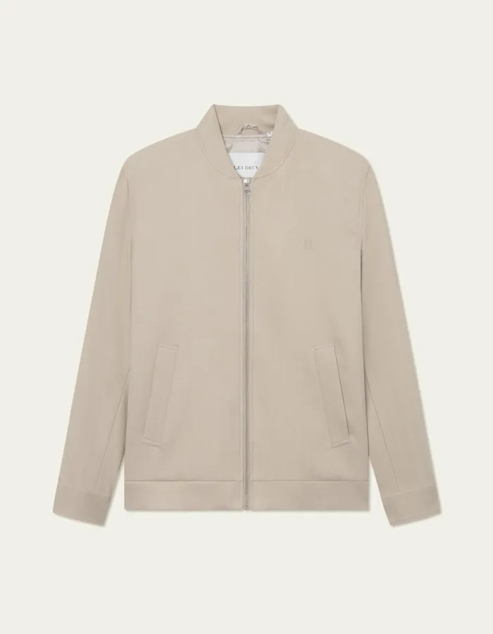 JacketsCoats Men Les Deux Como Reg Herringbone Bomber Jacket 8211 Dark SandLight Sand