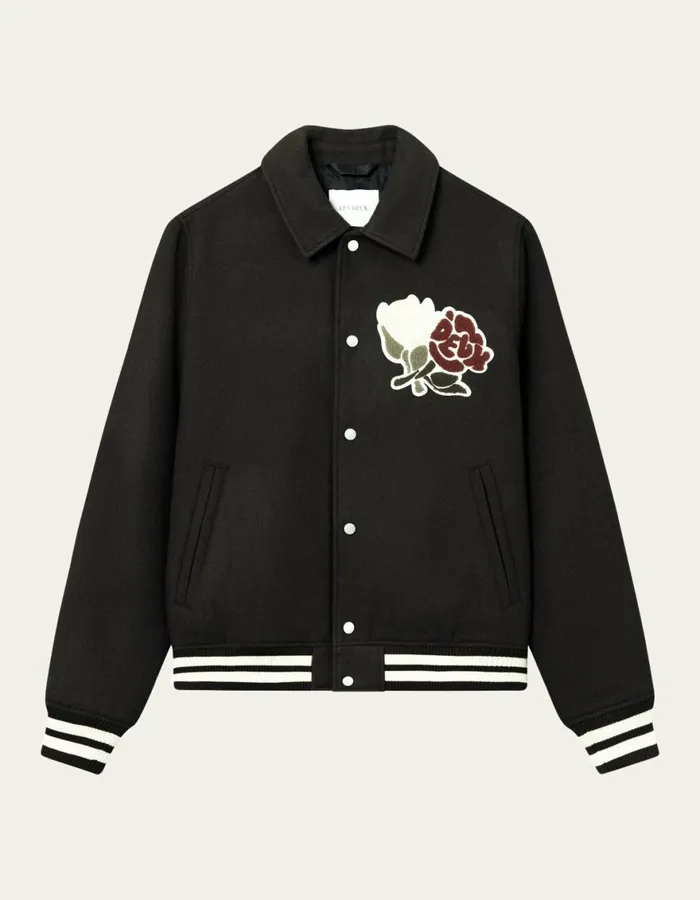 JacketsCoats Men Les Deux Felipe Varsity Wool Jacket 8211 BlackBlack