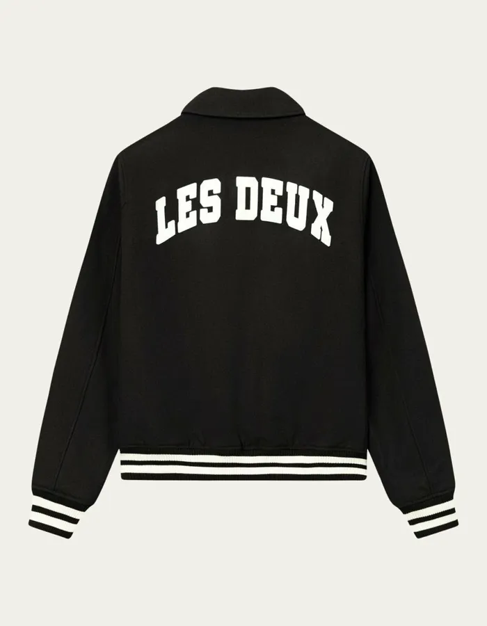 JacketsCoats Men Les Deux Felipe Varsity Wool Jacket 8211 BlackBlack