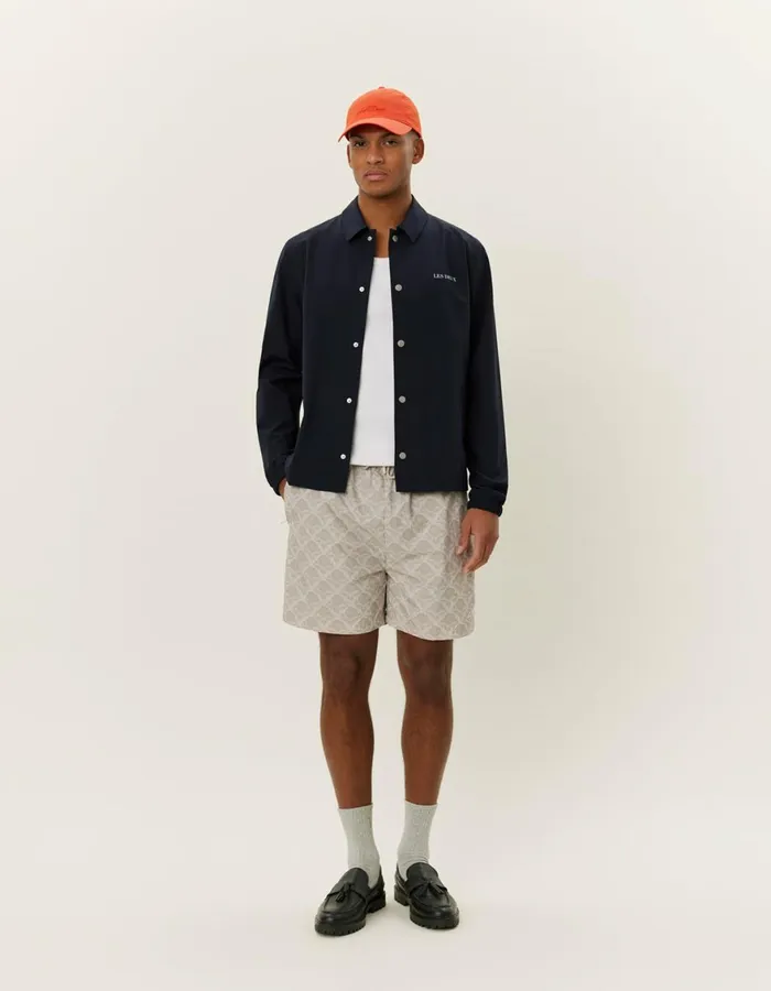 JacketsCoats Men Les Deux Idris Coach Jacket 8211 Dark Navy