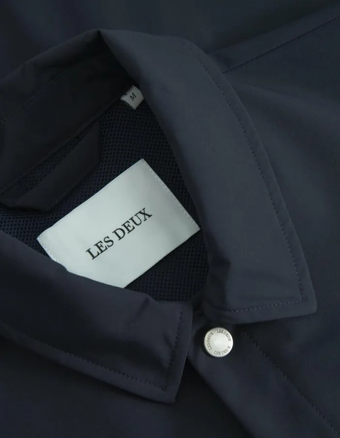 JacketsCoats Men Les Deux Idris Coach Jacket 8211 Dark Navy