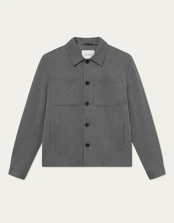 JacketsCoats Men Les Deux Marseille Hybrid Jacket 8211 Grey Melange