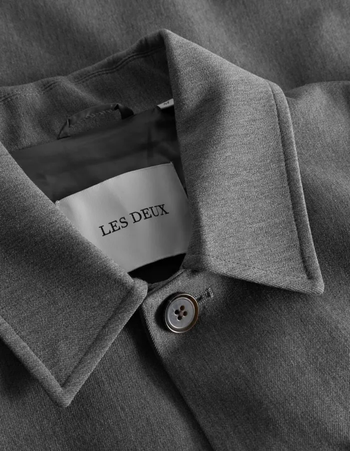 JacketsCoats Men Les Deux Marseille Hybrid Jacket 8211 Grey Melange