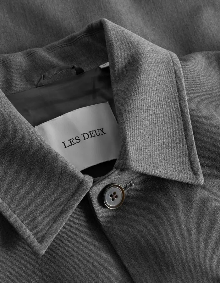 JacketsCoats Men Les Deux Marseille Hybrid Jacket 8211 Grey Melange