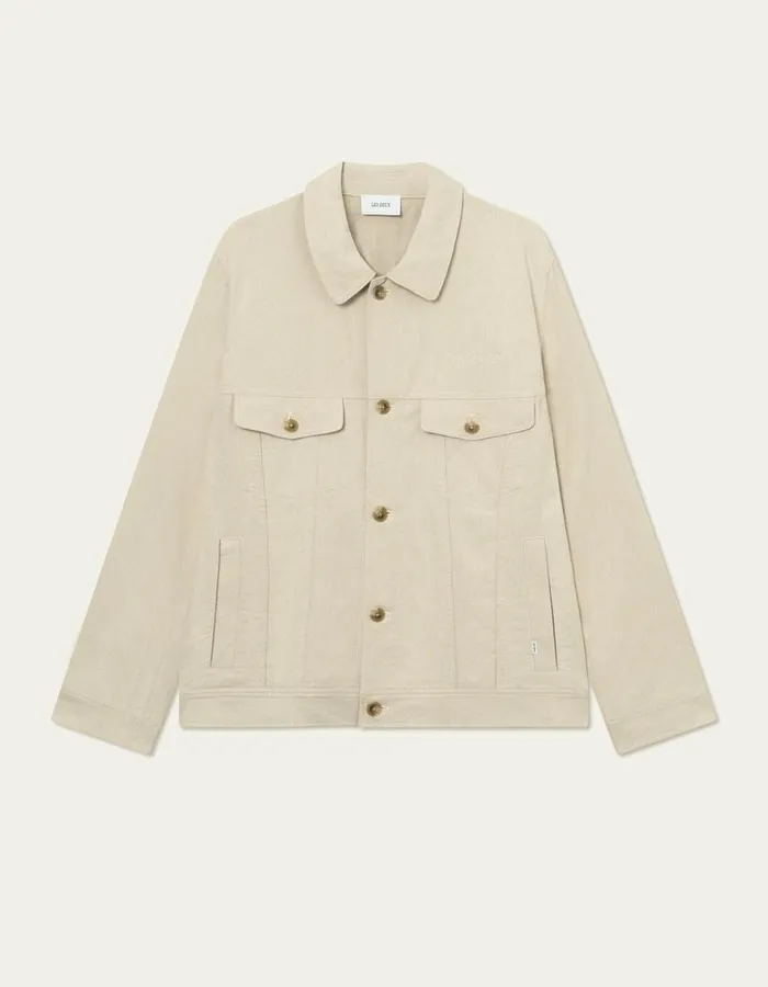 JacketsCoats Men Les Deux Micah Casual Twill Jacket 8211 Ivory