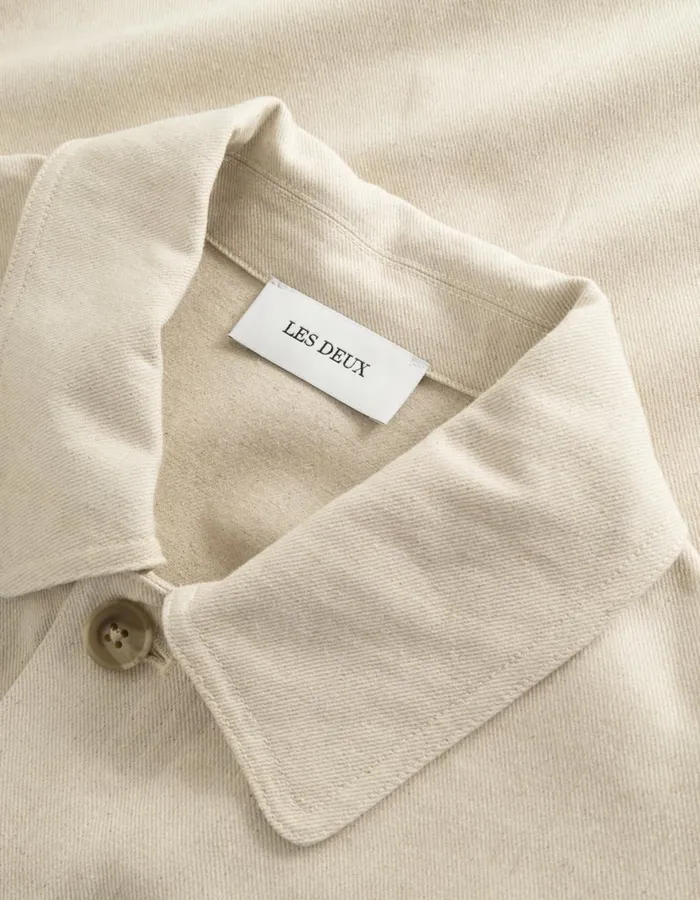 JacketsCoats Men Les Deux Micah Casual Twill Jacket 8211 Ivory