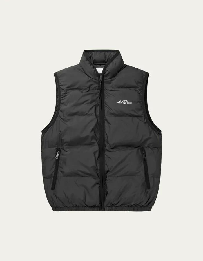 JacketsCoats Men Les Deux Newport Padded Vest 8211 BlackBlack