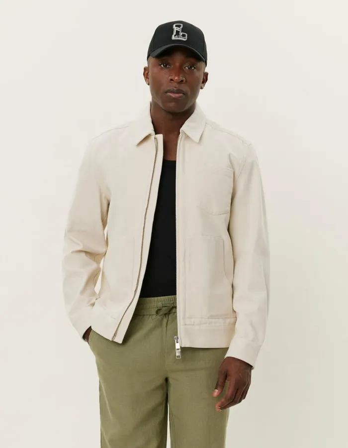 JacketsCoats Men Les Deux Robert Canvas Jacket 8211 Ivory