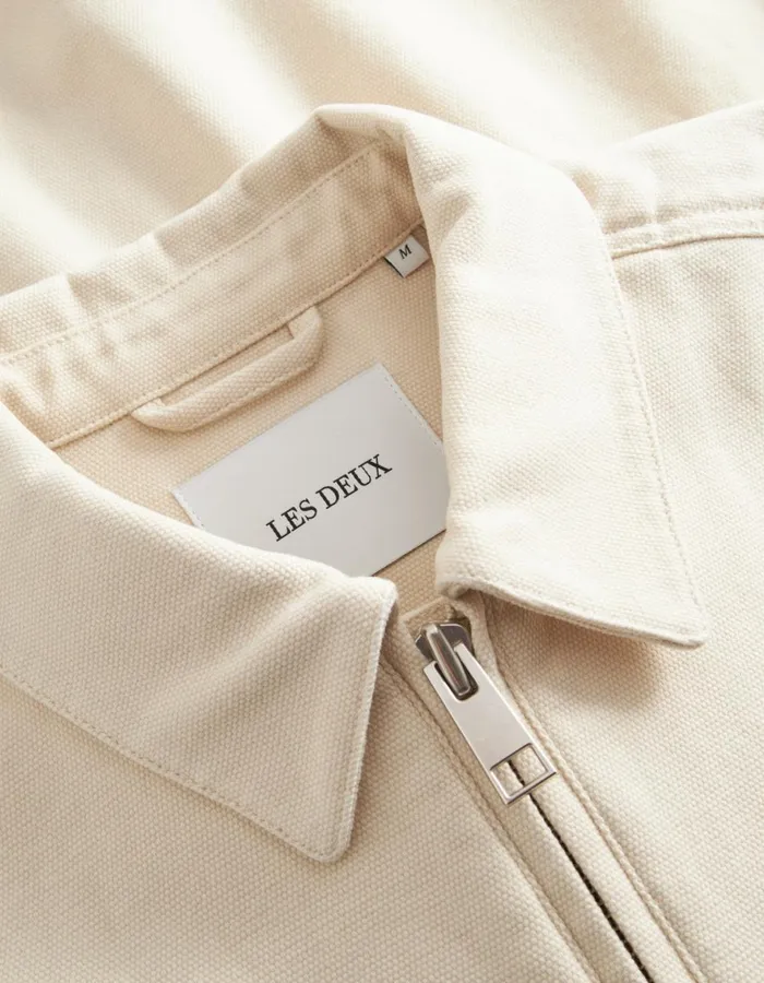 JacketsCoats Men Les Deux Robert Canvas Jacket 8211 Ivory