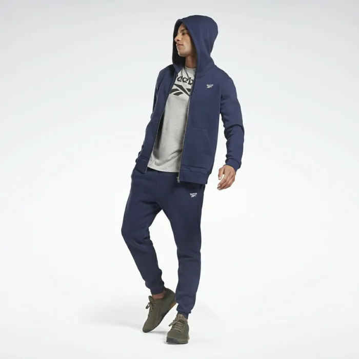 Jackets Mens Reebok Identity ZipUp Hoodie Vector Navy