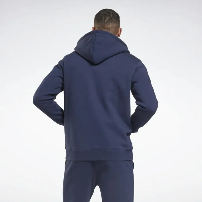Jackets Mens Reebok Identity ZipUp Hoodie Vector Navy