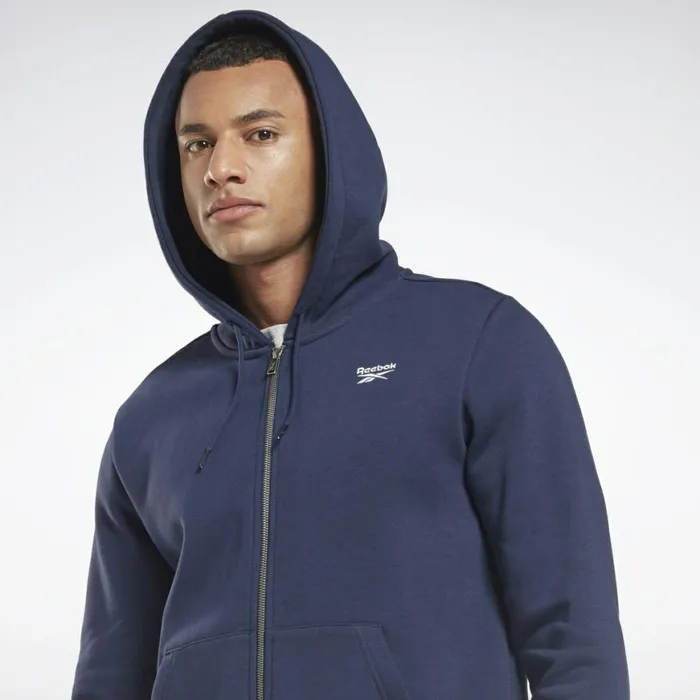 Jackets Mens Reebok Identity ZipUp Hoodie Vector Navy