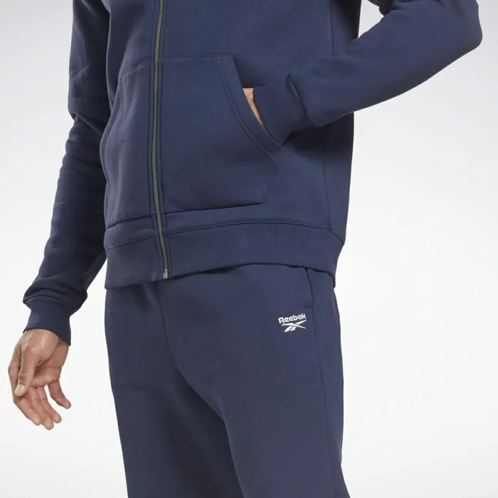 Jackets Mens Reebok Identity ZipUp Hoodie Vector Navy