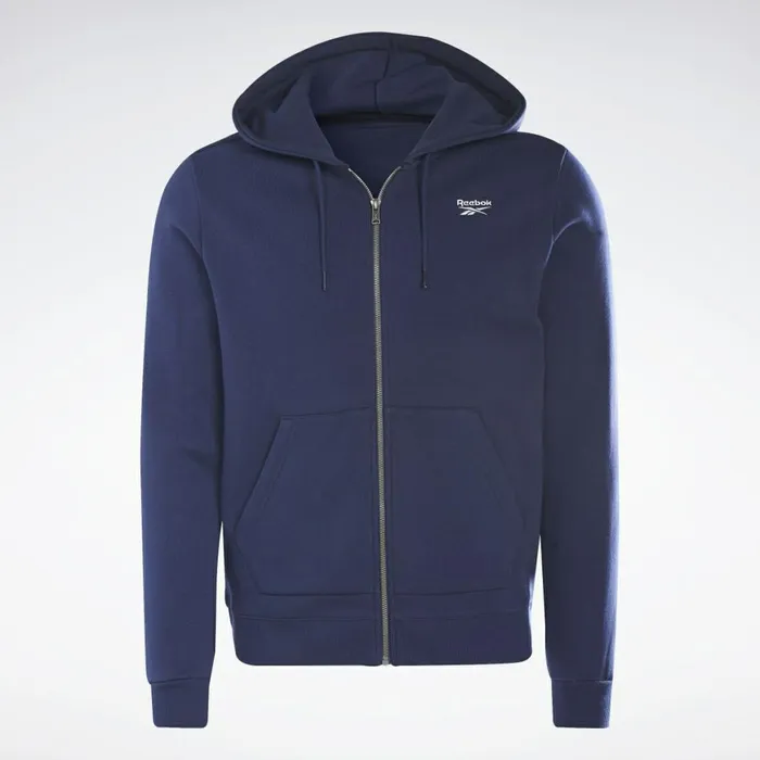 Jackets Mens Reebok Identity ZipUp Hoodie Vector Navy