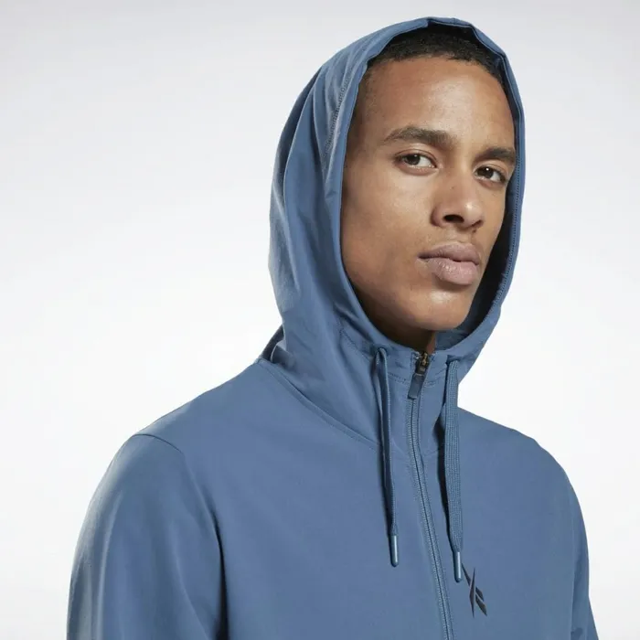 Jackets Mens Reebok Performance Zip Up Hoodie Brave Blue