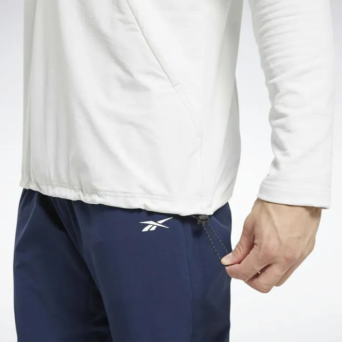 Jackets Mens Reebok United By Fitness Control Hoodie True Grey 1