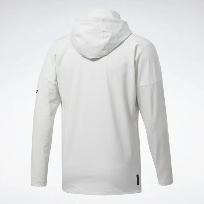 Jackets Mens Reebok United By Fitness Control Hoodie True Grey 1