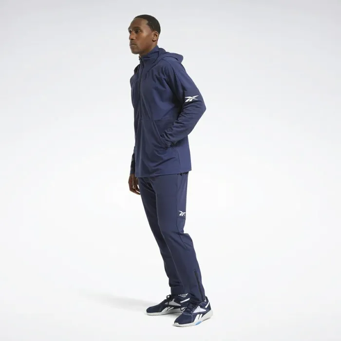 Jackets Mens Reebok United By Fitness Control Hoodie Vector Navy