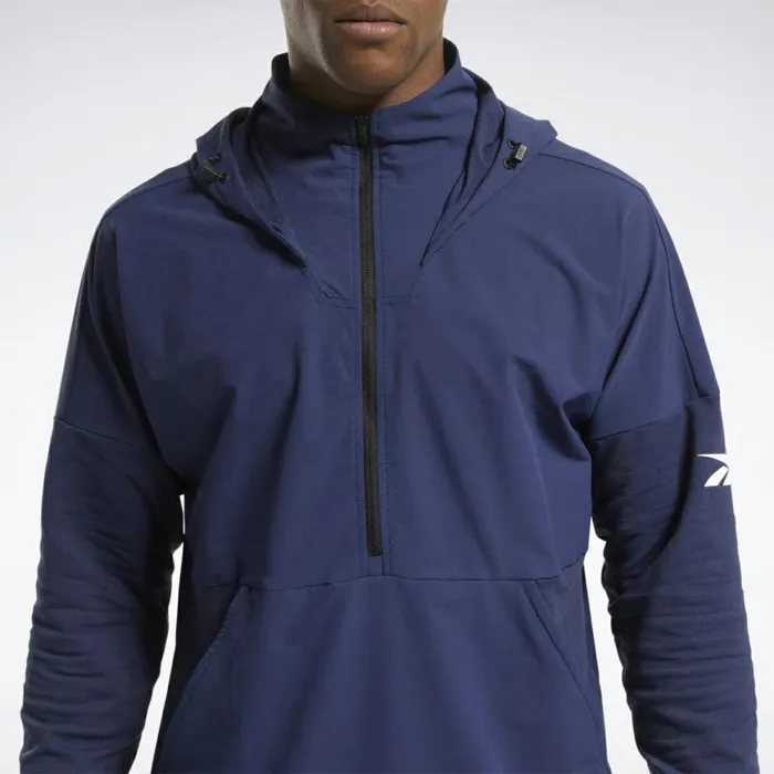 Jackets Mens Reebok United By Fitness Control Hoodie Vector Navy