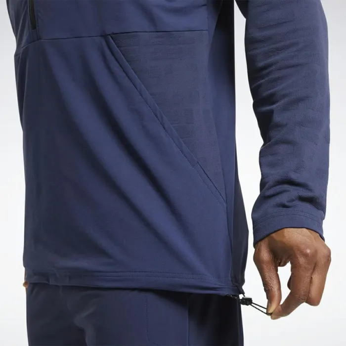 Jackets Mens Reebok United By Fitness Control Hoodie Vector Navy