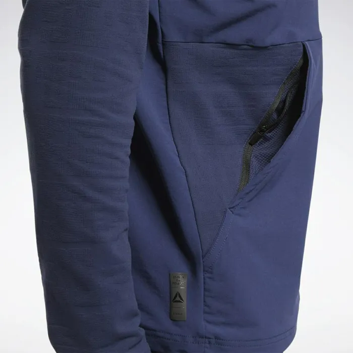 Jackets Mens Reebok United By Fitness Control Hoodie Vector Navy