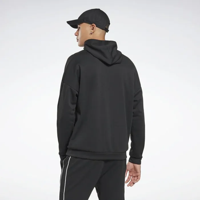 Jackets Mens Reebok Workout Ready Doubleknit ZipUp Hoodie Black